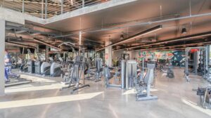 Apartment community fitness center