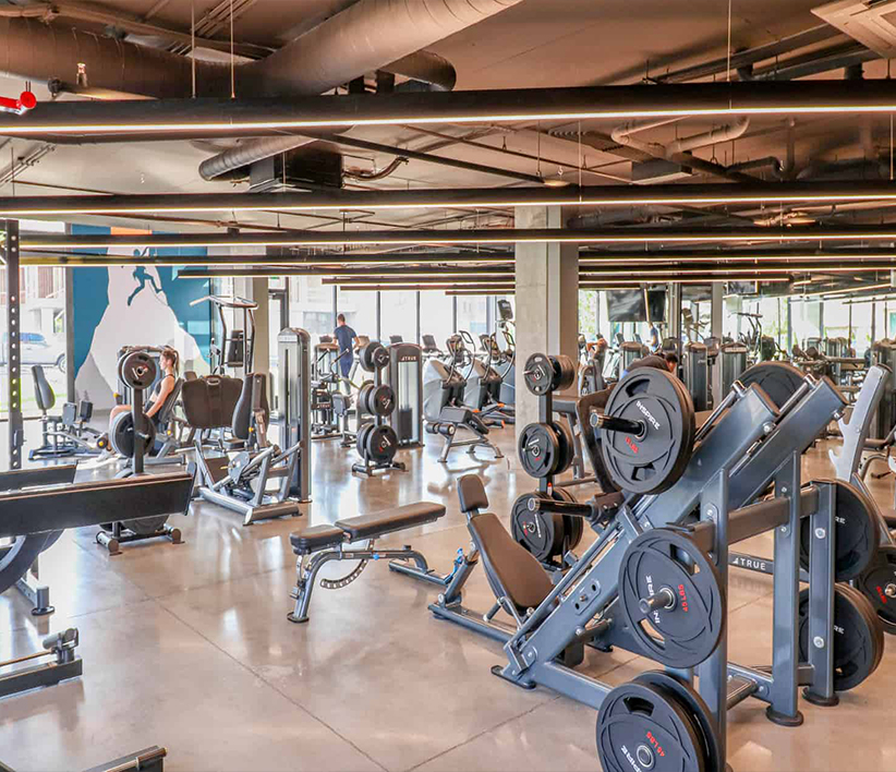 Apartment Community Fitness Center with Weights
